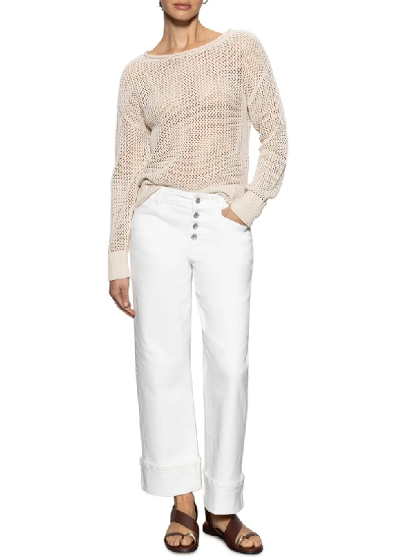 Sanctuary Open Knit Sweater- Muslin