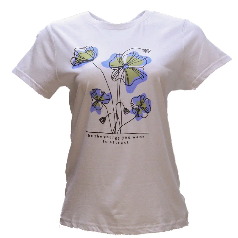 White Floral Printed T Shirt