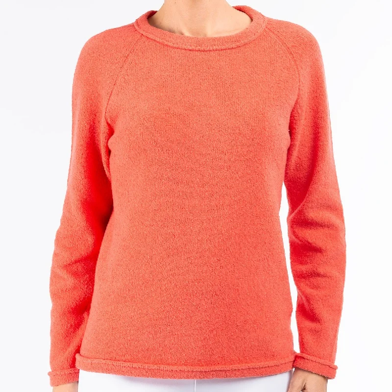 Baseball Pullover in Coral