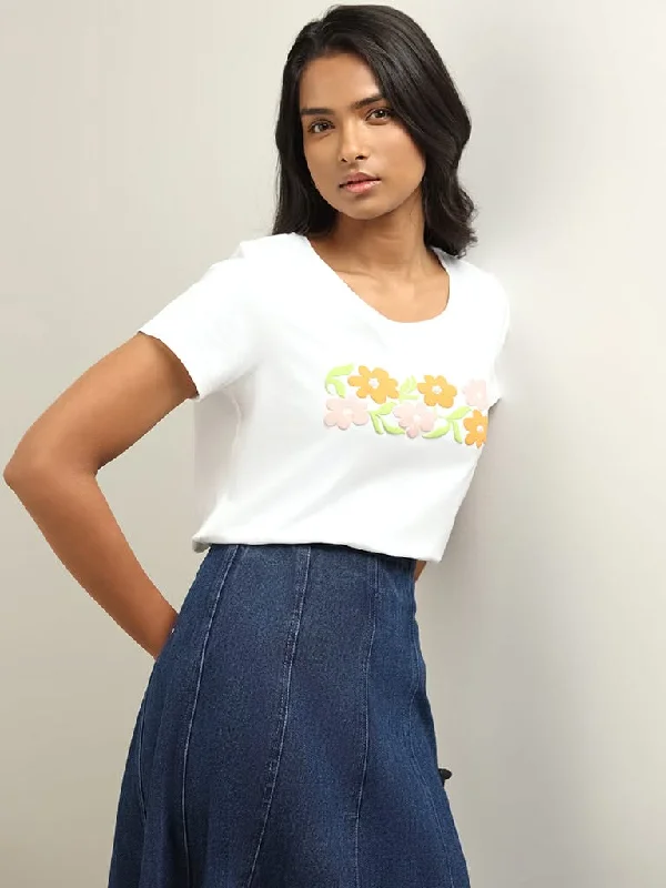 LOV White Printed T-Shirt