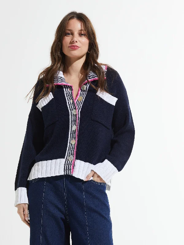 COLLARED CARDI