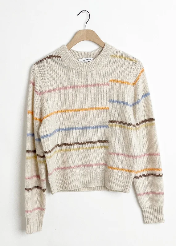 Cashmere stripe crew