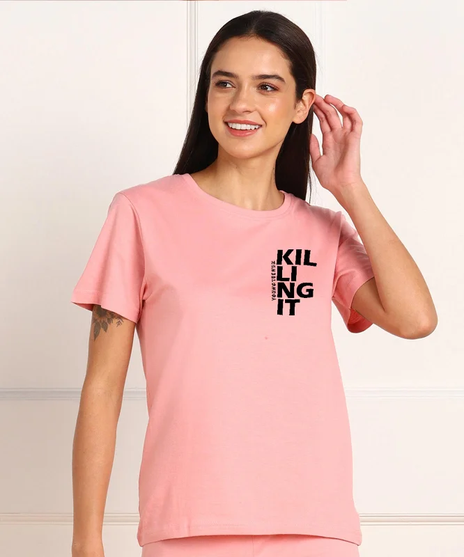 Womens  Regular Fit Printed Tshirt