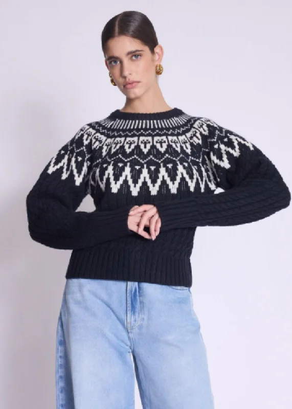 Berenice Alban Jacquard Round Neck Sweater ***FINAL SALE***