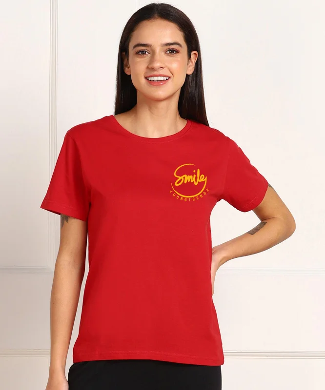 Womens  Regular Fit Printed Tshirt