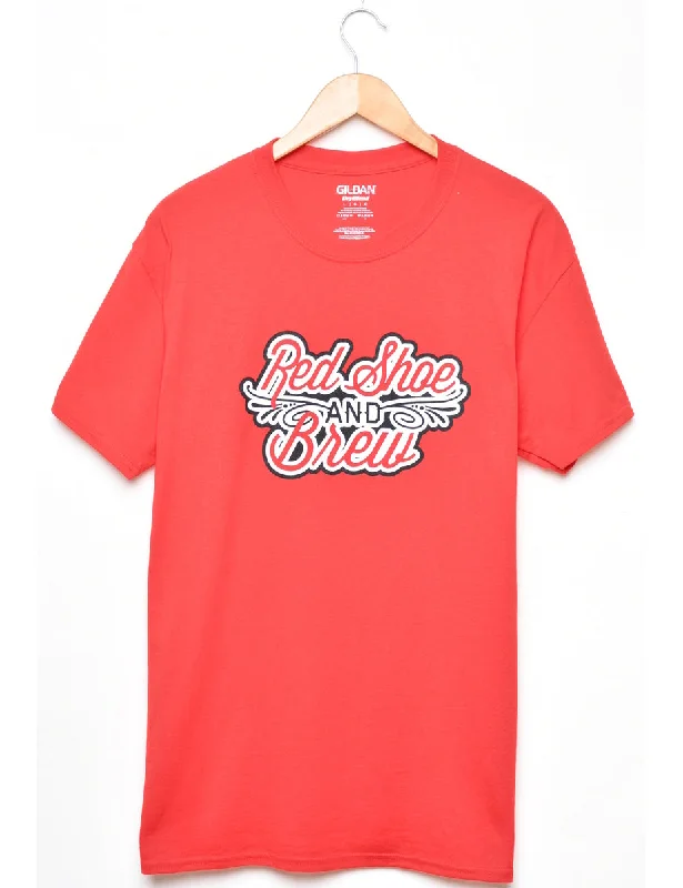 Red Shoe Brew Printed T-shirt - L