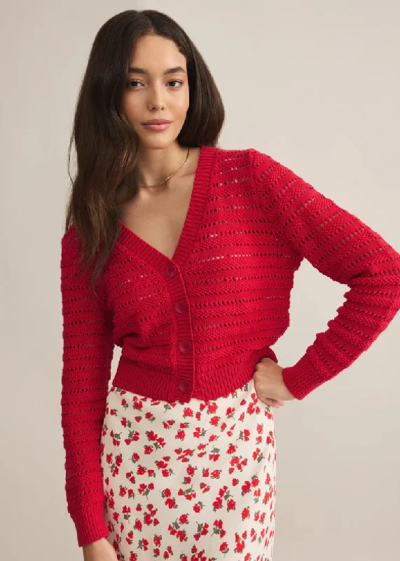 Z Supply Romance Cardigan- Cherry