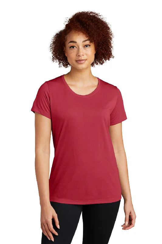 Sport-Tek Womens Competitor Moisture Wicking Short Sleeve Scoop Neck T-Shirt - Deep Red - Closeout