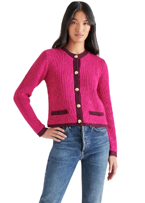 Steve Madden Fantino Sweater Jacket- Fuschia-***FINAL SALE***