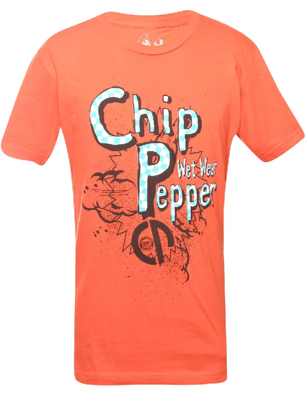 2000s Chip Pepper Printed T-shirt - M