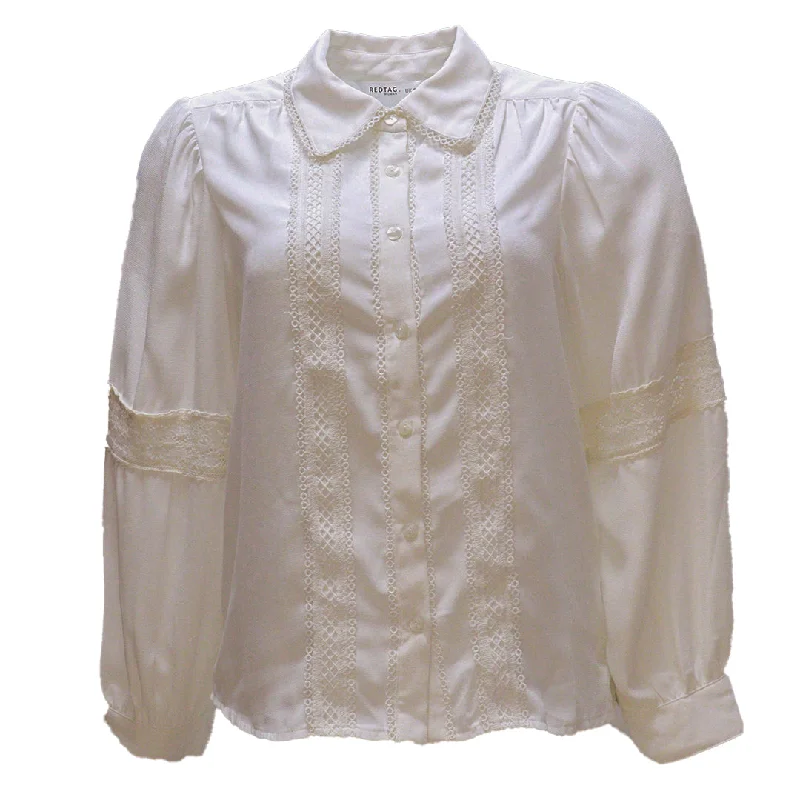 Ivory Lace Detailed Shirt