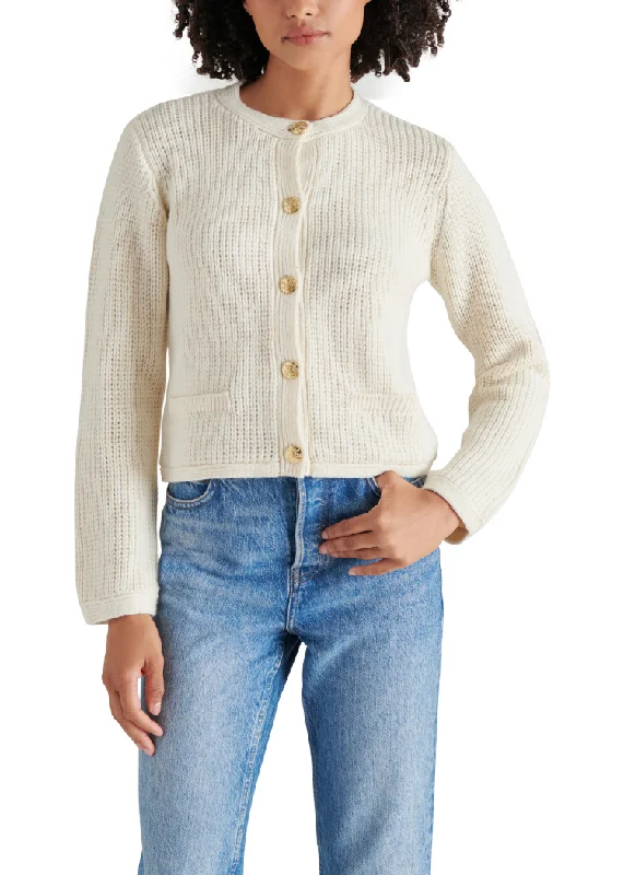 Steve Madden Fantino Sweater Jacket- Cream ***FINAL SALE***