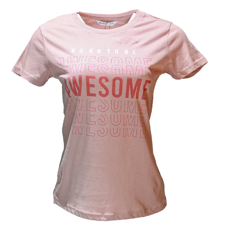 Pink Awesome Printed T Shirt