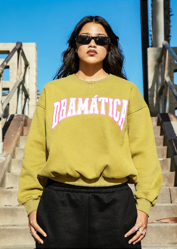 Dramatica Varsity Sweater - Green/Pink