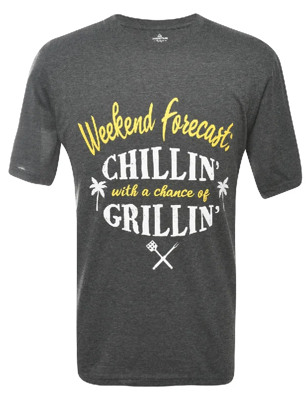 2000s Weekend Forecast Printed T-shirt - M