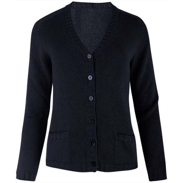 Short Varsity Cardigan in Navy