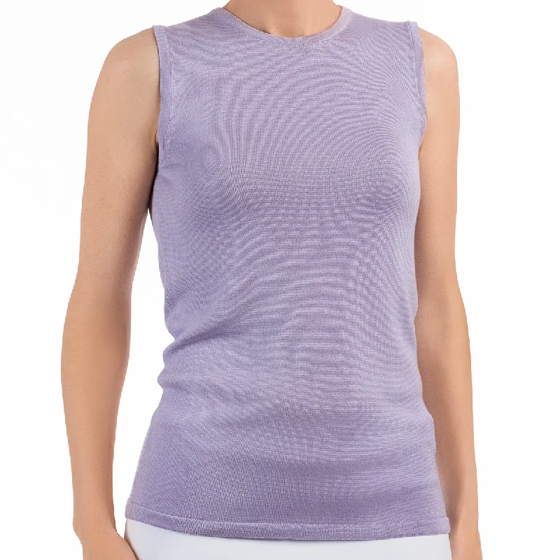 Silk Viscose Tank in Lavender