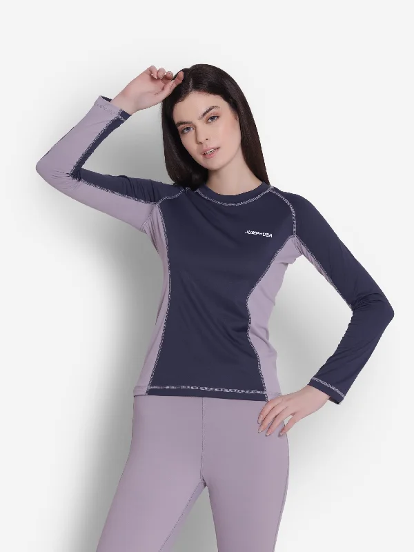 JUMP USA Full-Sleeves Round-Neck T-Shirt For Women