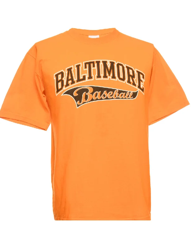 Orange Anvil Printed T-shirt - XL