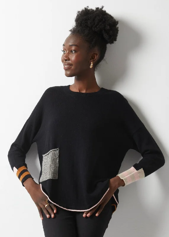 BIRDSEYE TRIM SWEATER