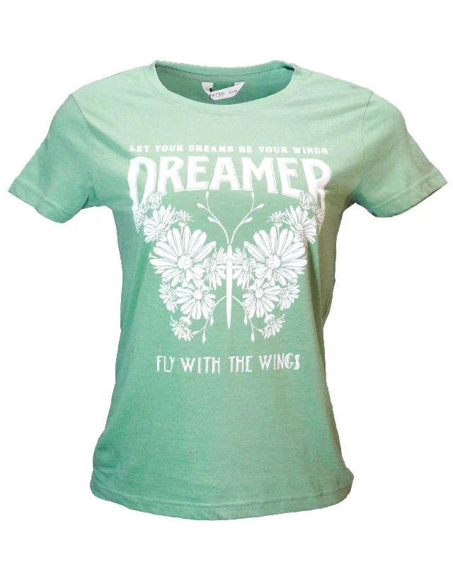 Green Printed T Shirt