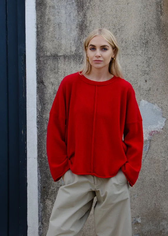 Cashmere sweater | Bright Red