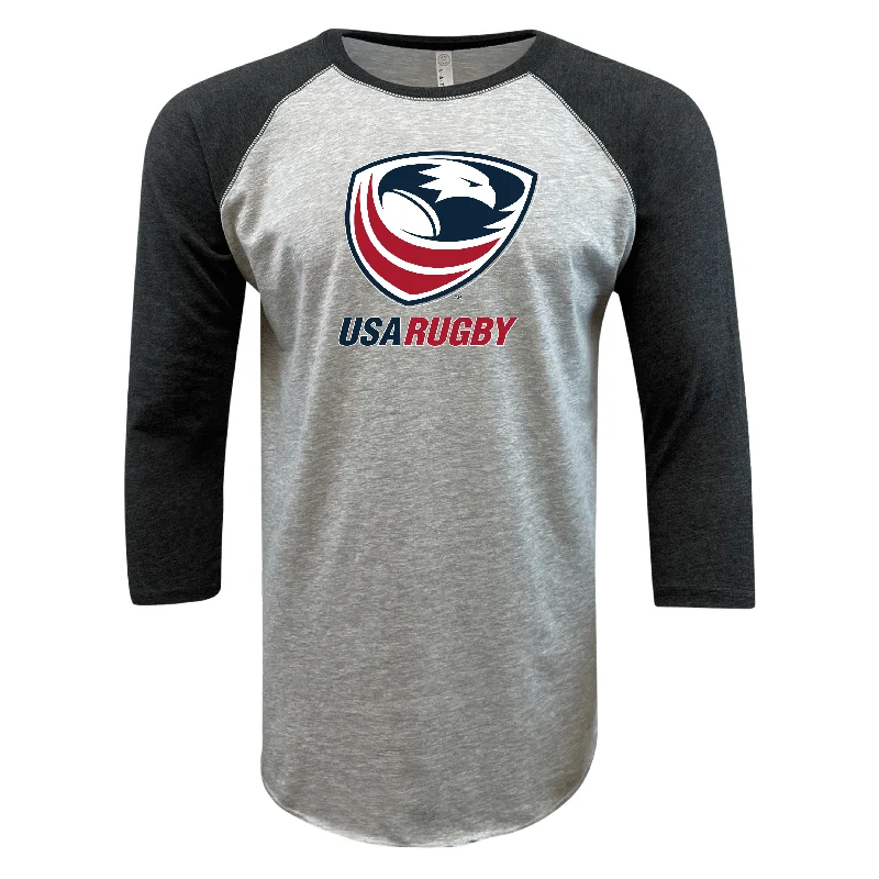 USA Rugby Crest Baseball 3/4 Sleeve T-shirt