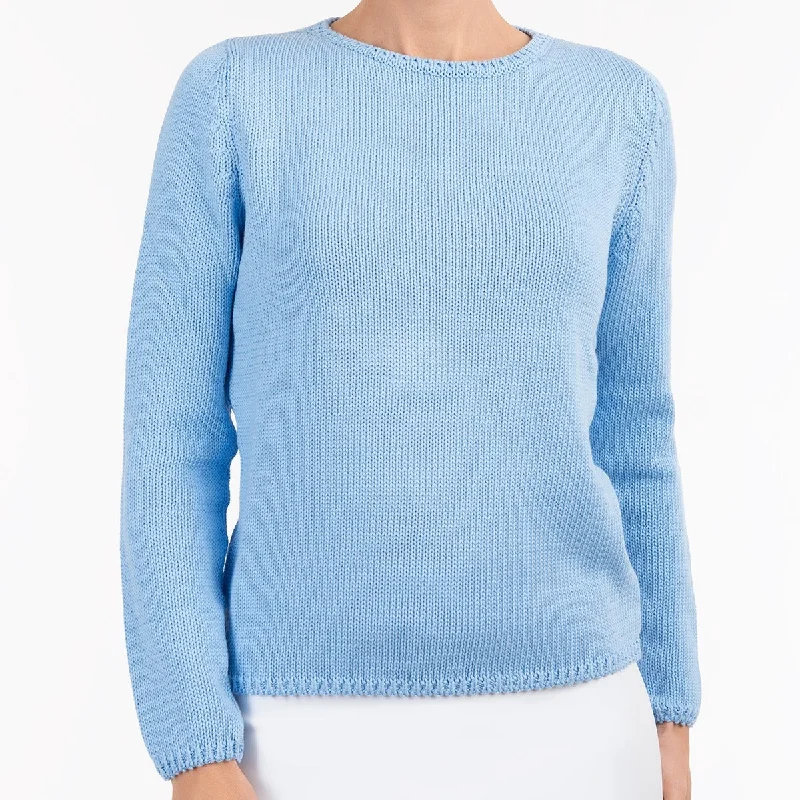 Long Sleeve Pullover in Pale Blue