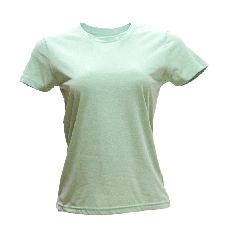 Pale Green Short Sleeve Crew Neck T Shirt