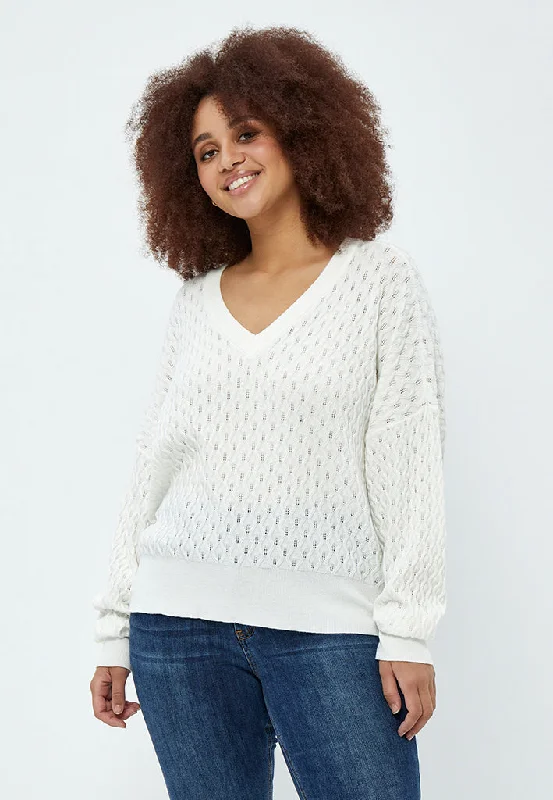 Rosalia Pearlknit Pullover Curve - White