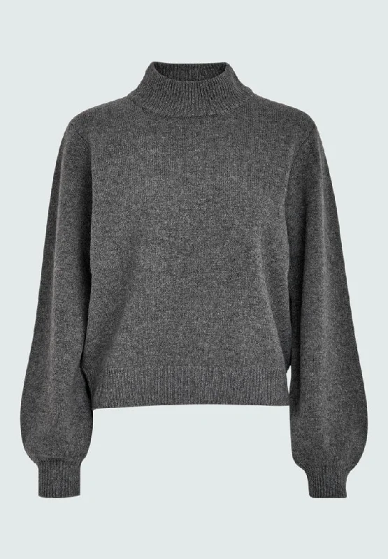 MSErika Knit Pullover - Gunmetal Melange