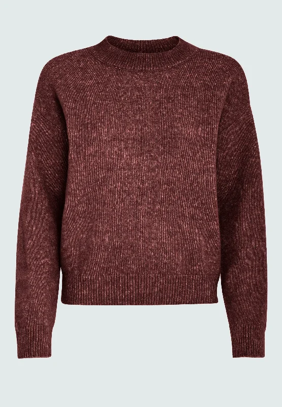 Gea O-neck Pullover - Madder Brown