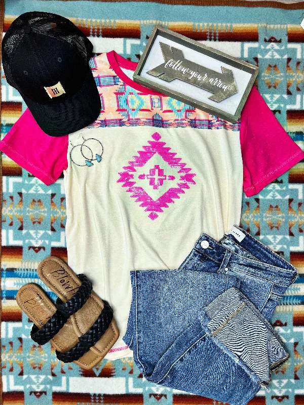 The Pink Aztec Tee