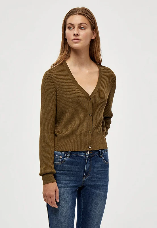 DSGeisha Rib Cardigan - Military Olive