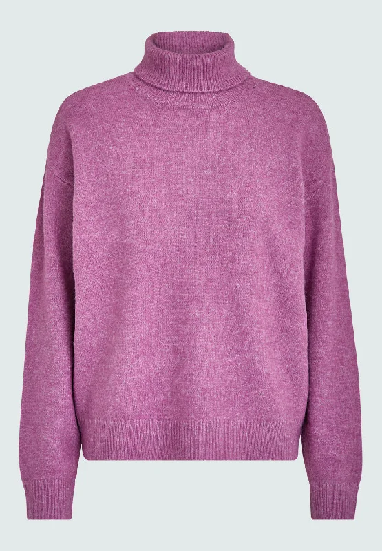 Gea High Neck Pullover - Bodacious Pink