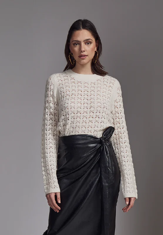 PCDana Open Knit Pullover - Gardenia