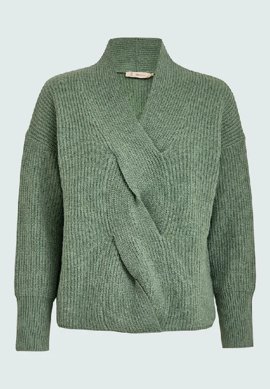 PCFeline V-Neck pullover - Hedge Green