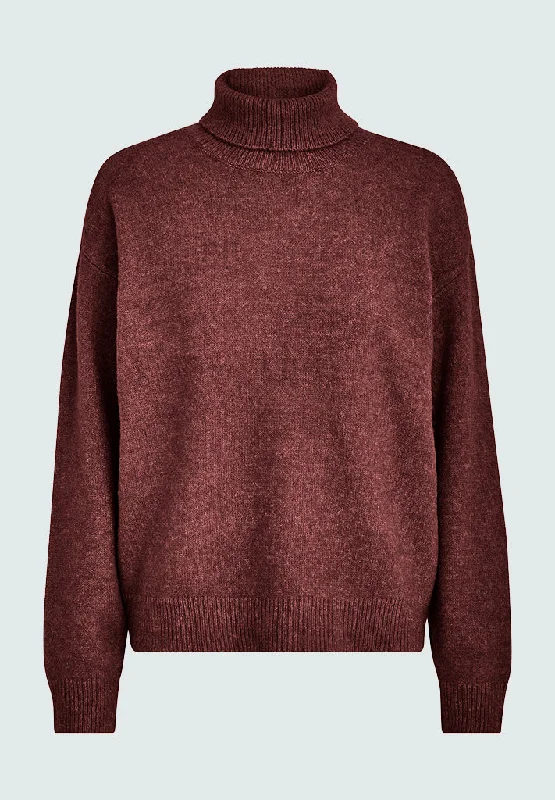 Gea High Neck Pullover - Madder Brown