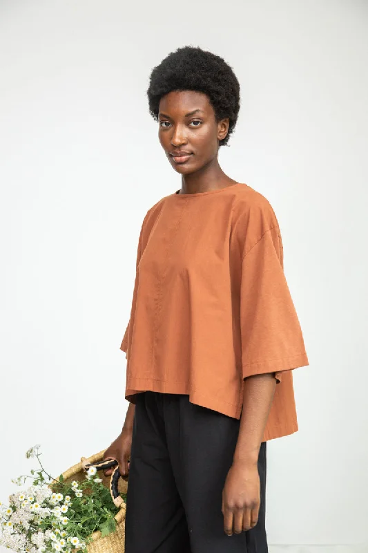 Shay Organic Cotton Top in Russet