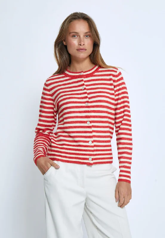 PCFabienne Short Cardigan - Grenadine Stripe